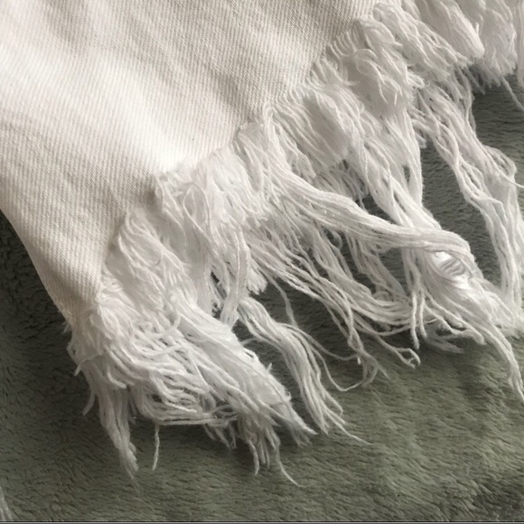 VTG Levi 501 White High Waist Short Cut Offs - Picture 4 of 8